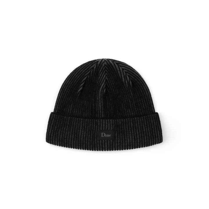 DIME - CLASSIC RIB BEANIE - BLACK/CHARCOAL -