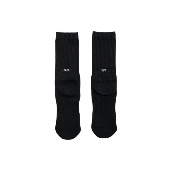 RAISED BY WOLVES - FUCK OFF CREW SOCKS, BLK, OS