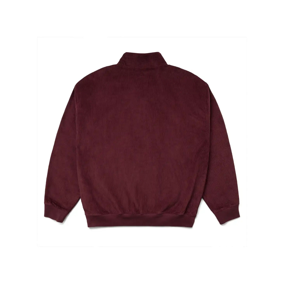 HOWL - CORDUROY HALF ZIP - BURGANDY -
