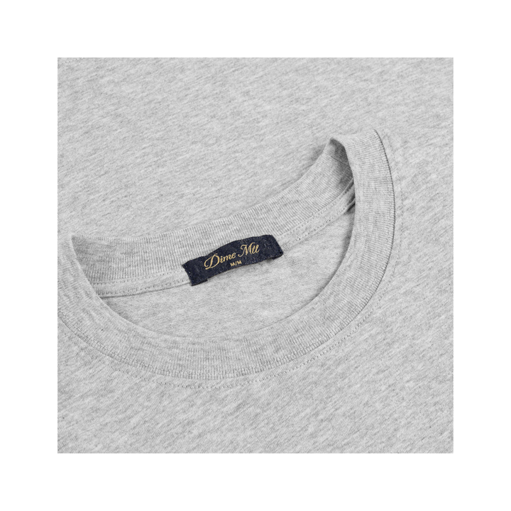 DIME - SMALL CURSIVE LOGO T SHIRT - HEATHER GREY -