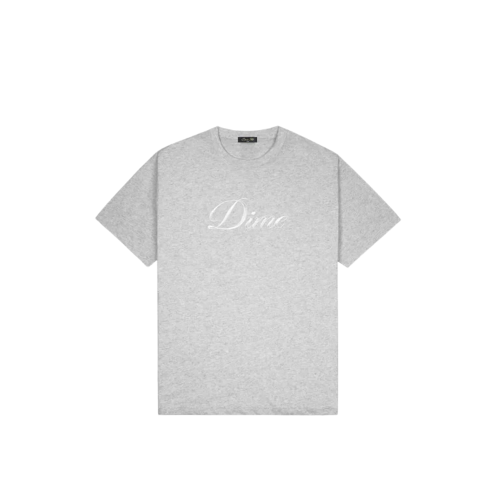DIME - CURSIVE T-SHIRT - HEATHER GRAY -
