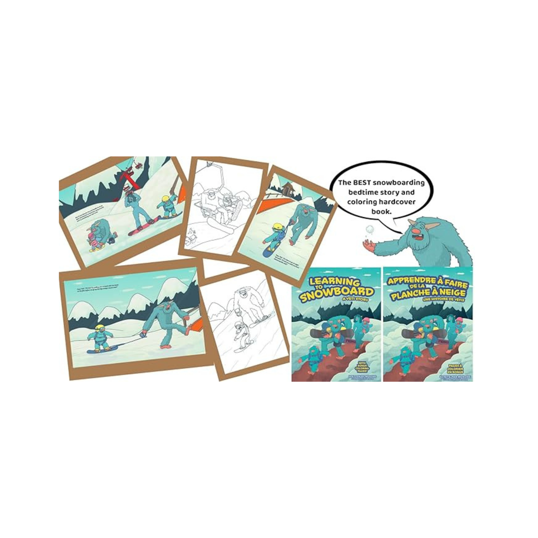 LEARNING TO SNOWBOARD BOOK - A YETI STORY - (ENGLISH)