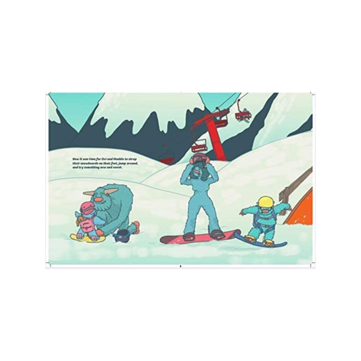 LEARNING TO SNOWBOARD BOOK - A YETI STORY - (ENGLISH)