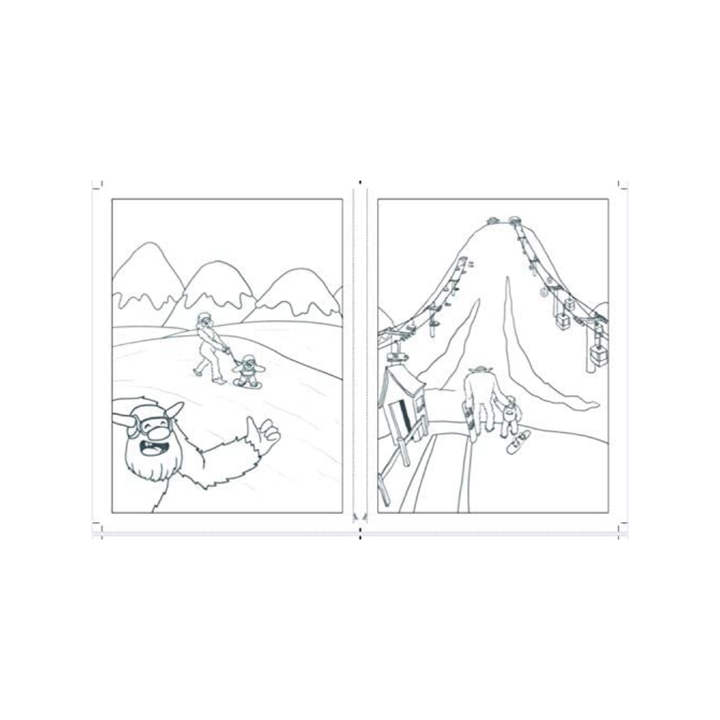 LEARNING TO SNOWBOARD BOOK - A YETI STORY - (ENGLISH)