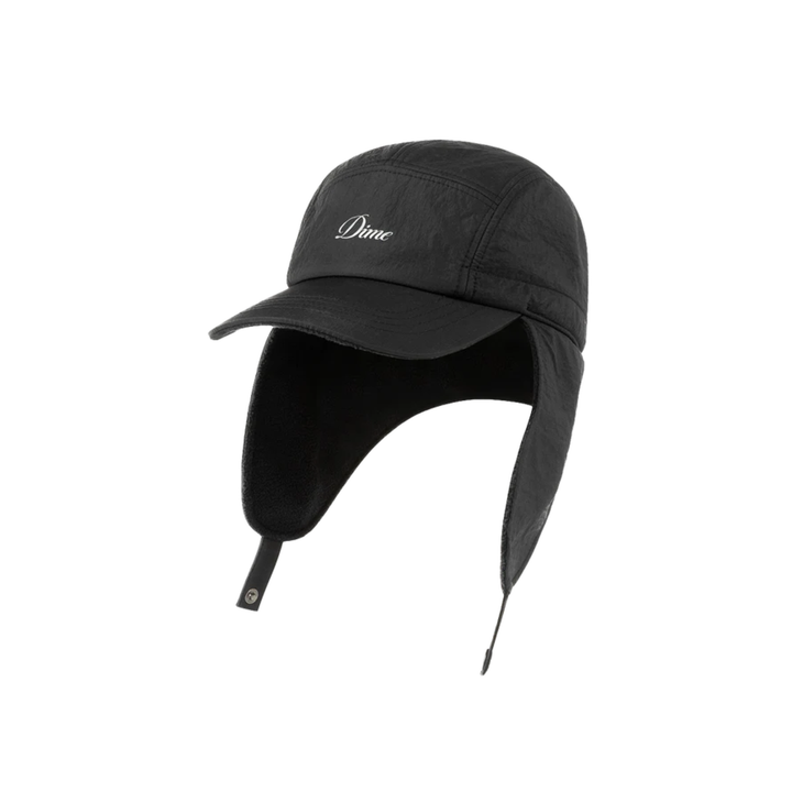 DIME - CURSIVE EARFLAP CAP - BLACK -