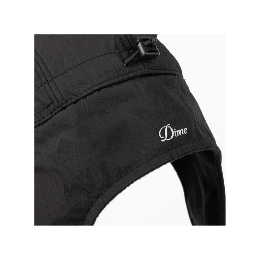 DIME - CURSIVE EARFLAP CAP - BLACK -
