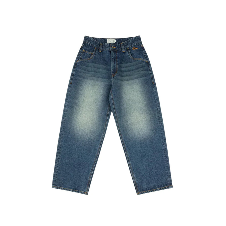 DIME - BAGGY DENIM PANTS - SANDBLASTED NIGHT INDIGO -