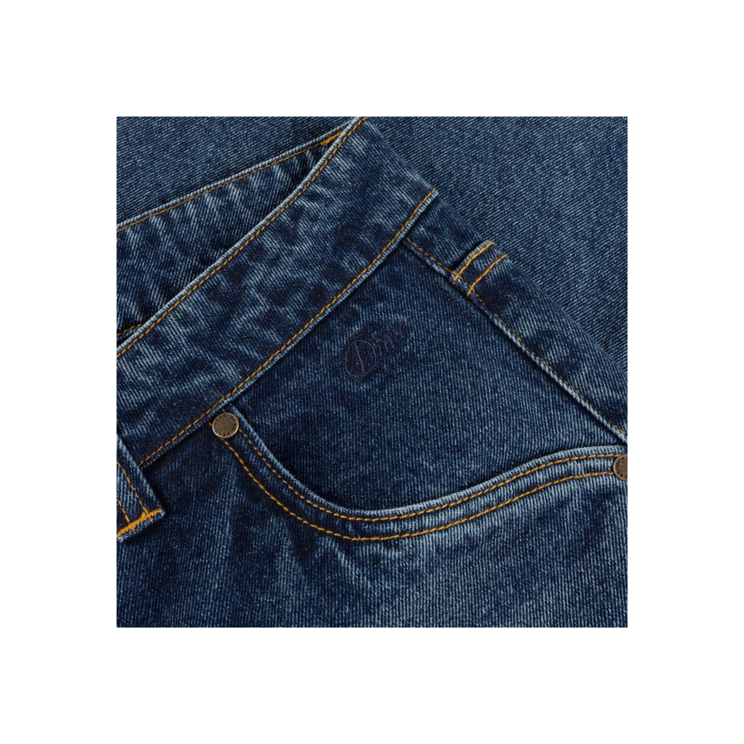 DIME - BAGGY DENIM PANTS - SANDBLASTED NIGHT INDIGO -