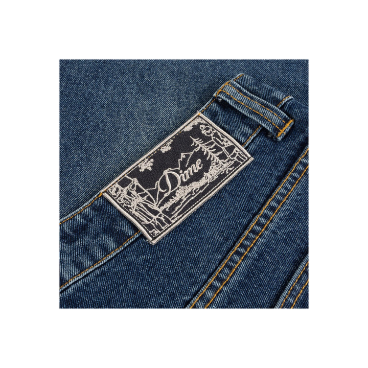 DIME - BAGGY DENIM PANTS - SANDBLASTED NIGHT INDIGO -