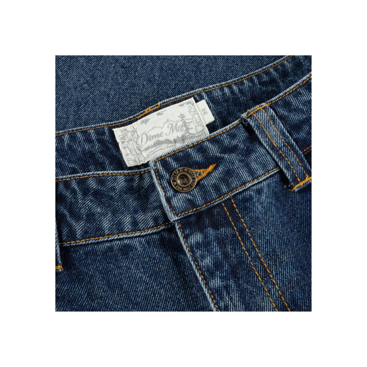 DIME - BAGGY DENIM PANTS - SANDBLASTED NIGHT INDIGO -