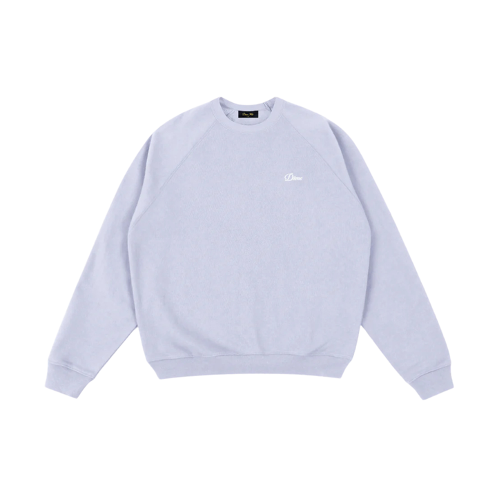 DIME - CURSIVE SMALL LOGO CREW NECK - GRAY LAVENDER -