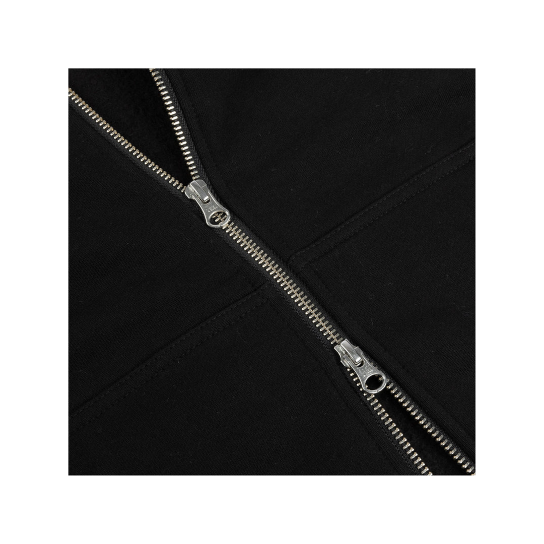 DIME - CURSIVE SMALL LOGO ZIP HOODIE - BLACK -