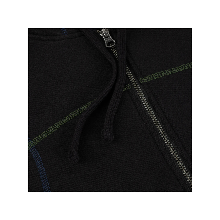 DIME - COURT ZIP HOODIE - BLACK MULTI -