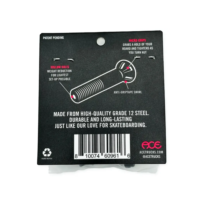 ACE - AF1 HOLLOW BOLTS 1.25''