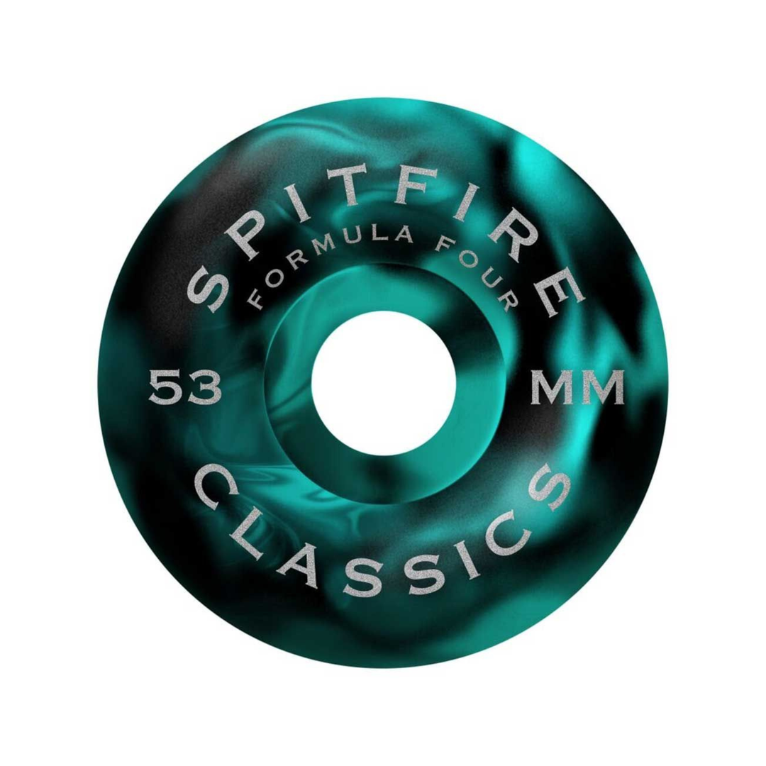 SPITFIRE - F4 99D FLORAL CLASSICS 53 - TEAL/ BLACK SWIRL