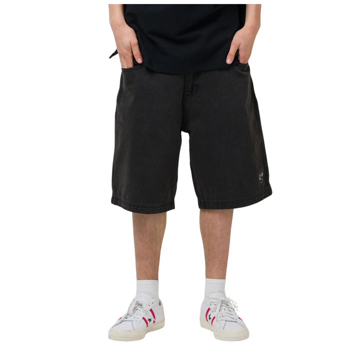 LOVIAH - JHORTS - BLACK WASH DENIM  -