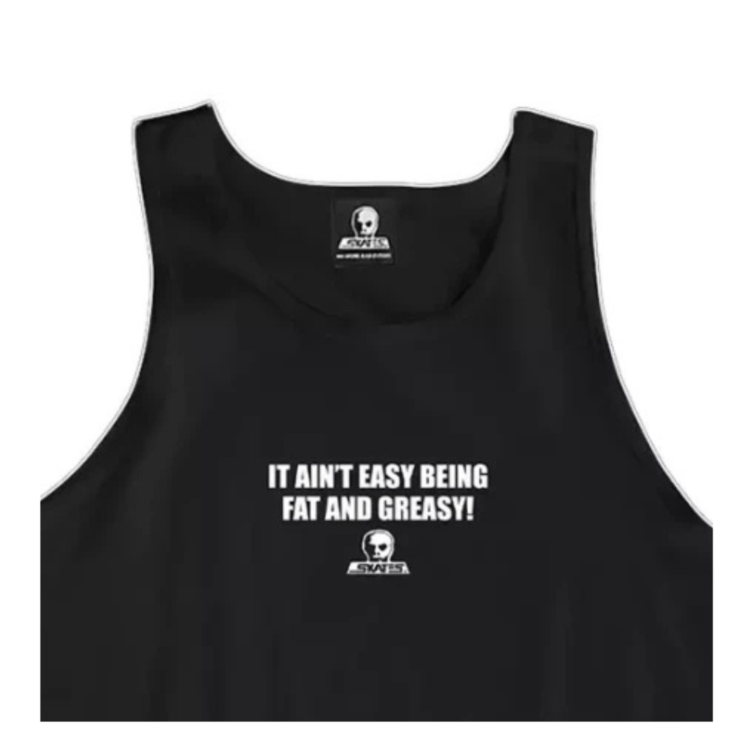 SKULL SKATES - GREASY TANK - BLACK -