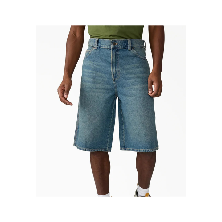 DICKIES - 958 13" LOOSE JEAN SHORT - KHAKI TINTED BLUE -