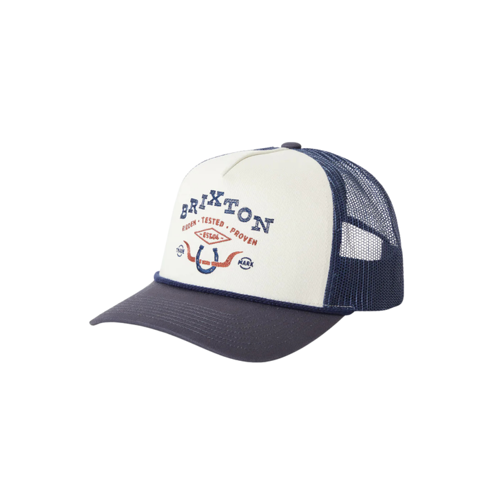 BRIXTON - BEEKMAN TRUCKER HAT - OFF WHITE/NAVY -