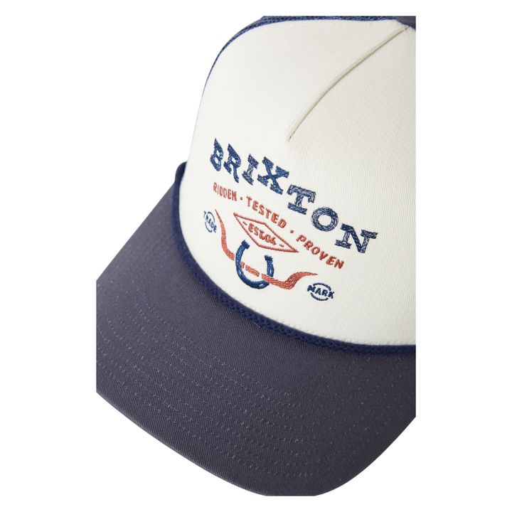 BRIXTON - BEEKMAN TRUCKER HAT - OFF WHITE/NAVY -