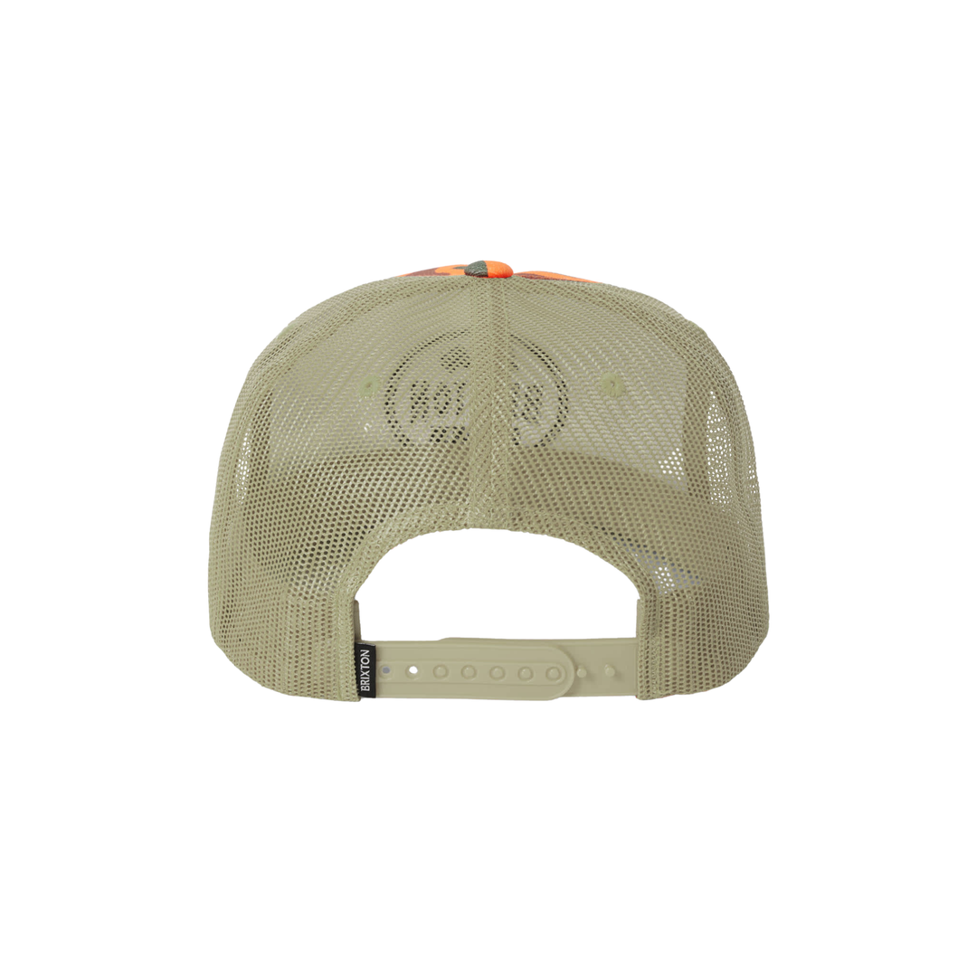BRIXTON - HENRY MP TRUCKER HAT - ORANGE DUCK CAMO -