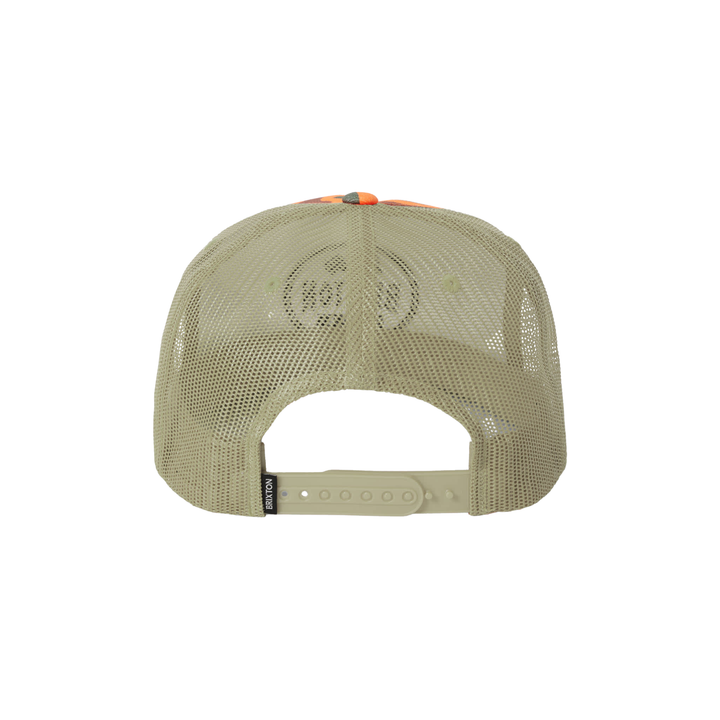 BRIXTON - HENRY MP TRUCKER HAT - ORANGE DUCK CAMO -