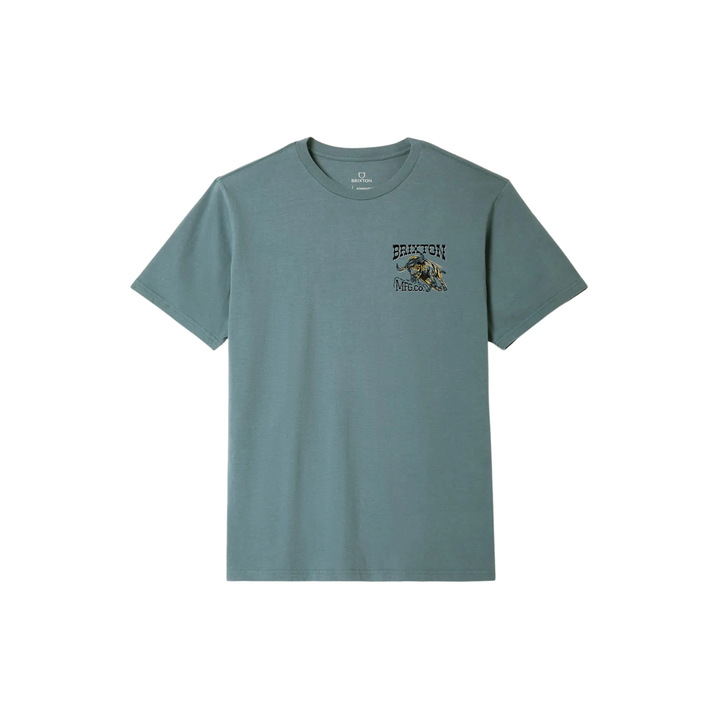 BRIXTON - BARQUERO S/S TEE - OCEAN BREEZE -
