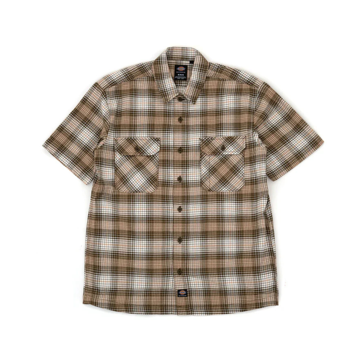 DICKIES - MIKE ANDERSON WORK FLANNEL SHIRT - DARK OLIVE