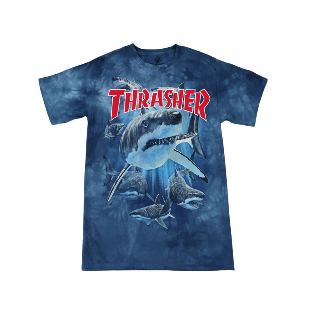 THRASHER - SHARK T SHIRT BLUE