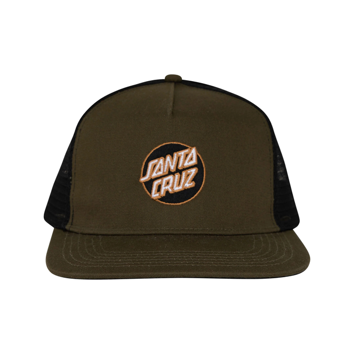 SANTA CRUZ - TRUCKER HAT EMBROIDERED OLIVE/BLACK