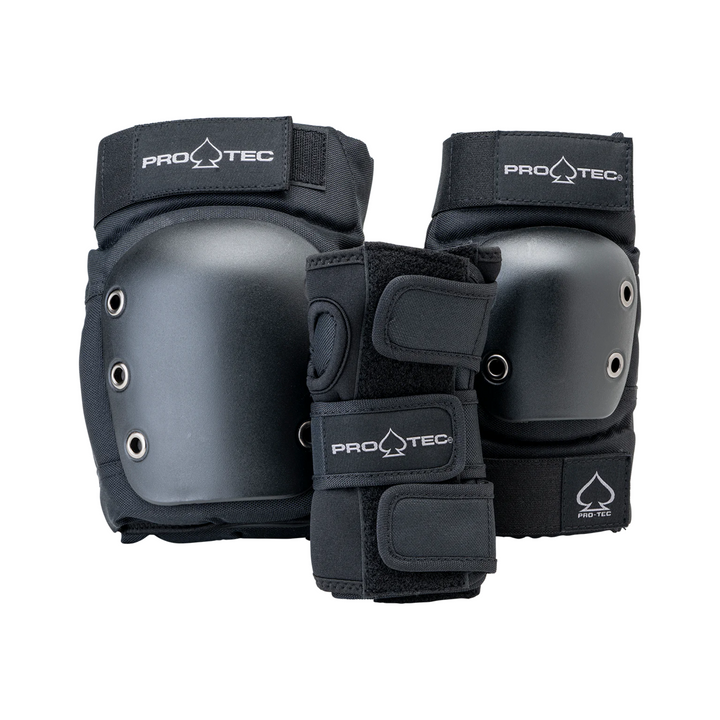 PRO TEC - STREET ADULT 3-PK PAD SET - BLK