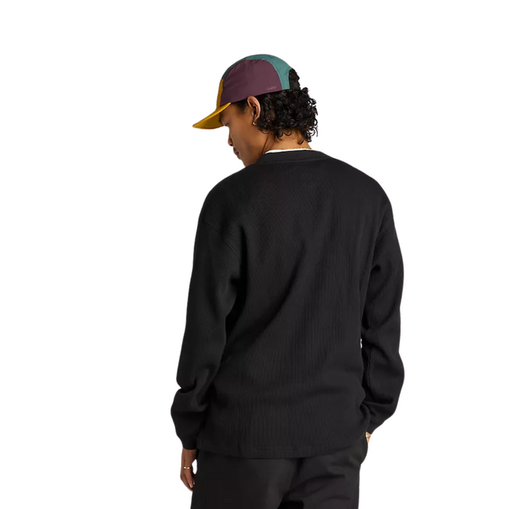 NEW BALANCE - WAFFLE KNIT L/S HENLEY - BK