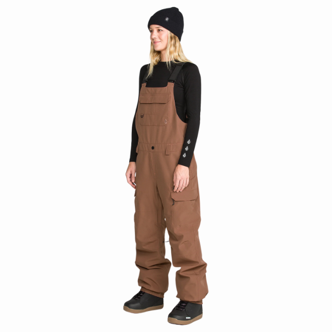 VOLCOM - CRESTON 3D STRETCH BIB - DESERT TAUPE - 26/27 -