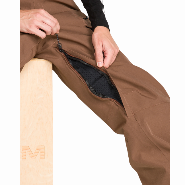 VOLCOM - CRESTON 3D STRETCH BIB - DESERT TAUPE - 26/27 -
