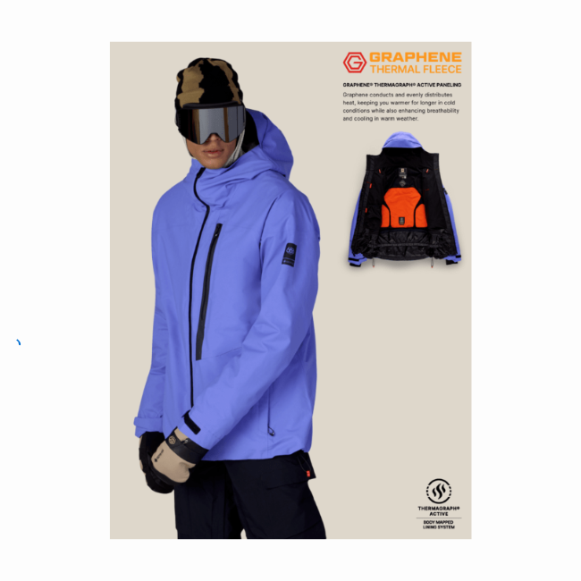 686 - MENS GORE-TEX GT THERMAGRAPH JACKET - ALPENGLOW BLUE - 26/27