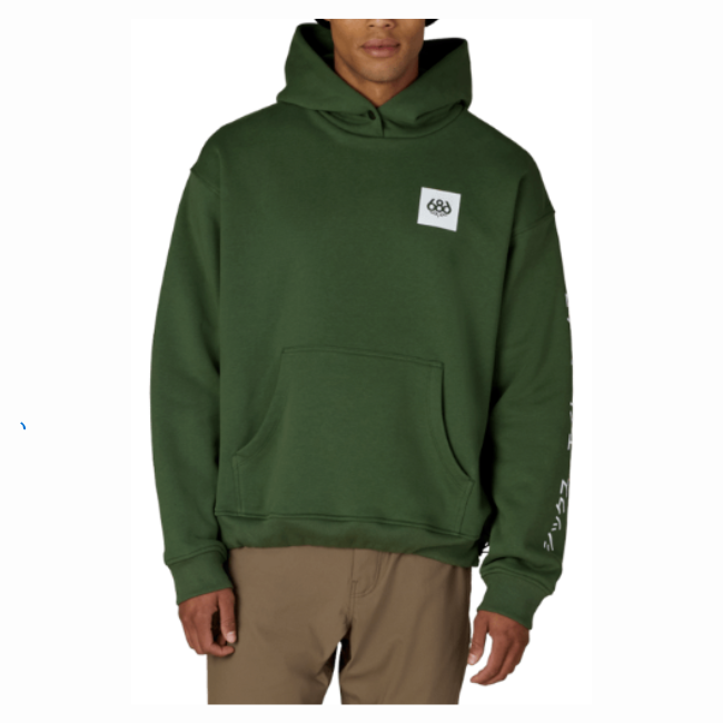 686 - JAPOW PREMIUM HEAVY WEIGHT PULLOVER HOODIE - MOSS GREEN -