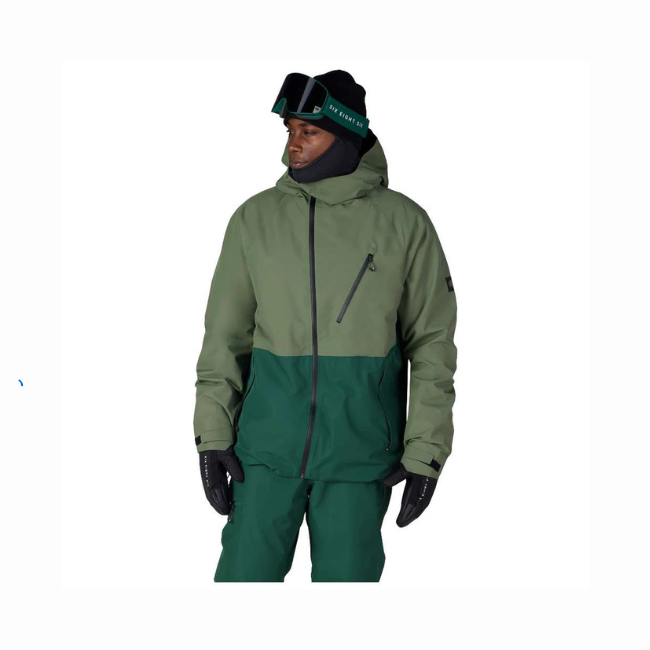 686 - MENS HYDRA THERMAGRAPH JACKET - FATIGUE GREEN COLORBLOCK - 26/27