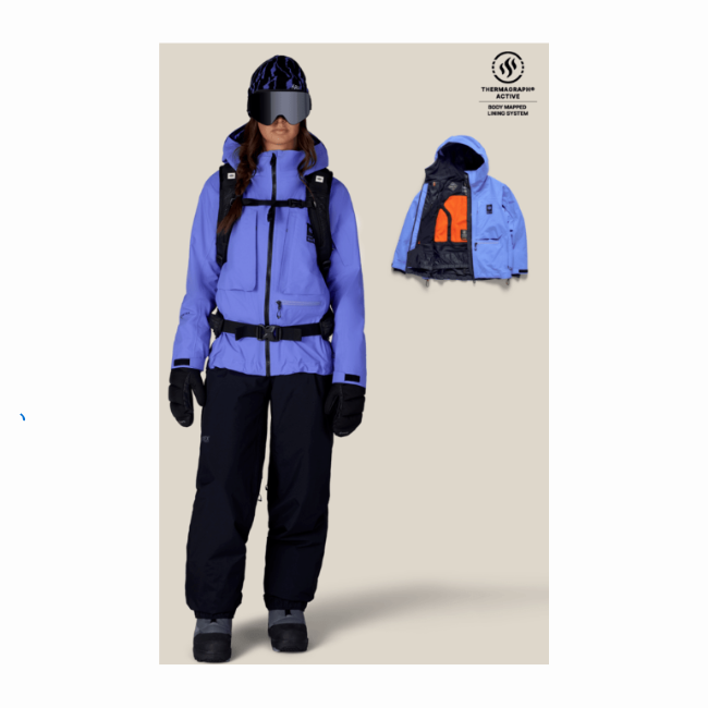 686 - WOMENS GORE-TEX SCHEME THERMAGRAPH JACKET - ALPENGLOW BLUE - 26/27