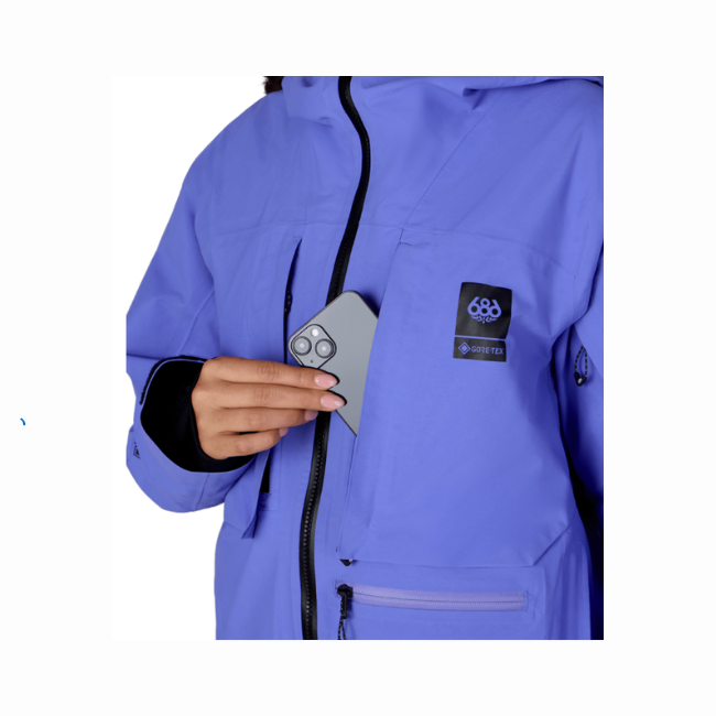 686 - WOMENS GORE-TEX SCHEME THERMAGRAPH JACKET - ALPENGLOW BLUE - 26/27
