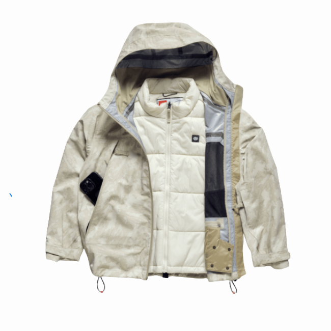 686 - WOMENS SMARTY 3-IN-1 FRAMEWORK 3L JACKET - LIMESTONE SCRATCH CAMO - 26/27