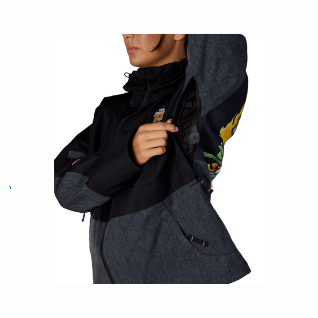 686 - WOMENS METALLICA BURNING SKULL JACKET - BLACK COLORBLOCK -