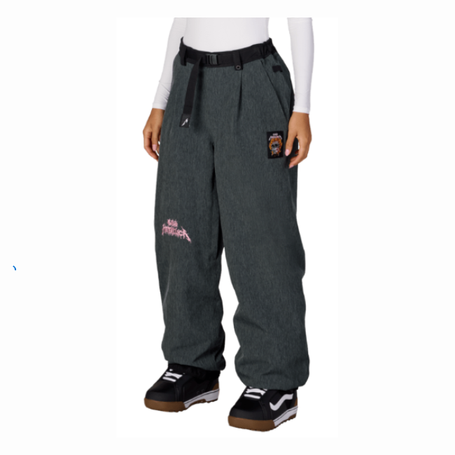 686 - WOMENS METALLICA BURNING SKULL PANT - BLACK DENIM - 26/27