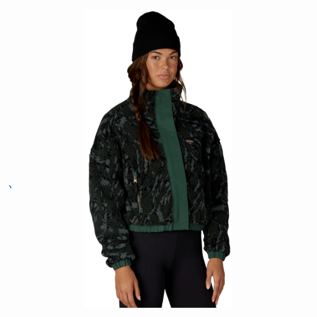 686 - WOMENS OUTPOST SHERPA JACKET - MOSS GREEN SCRATCH CAMO -