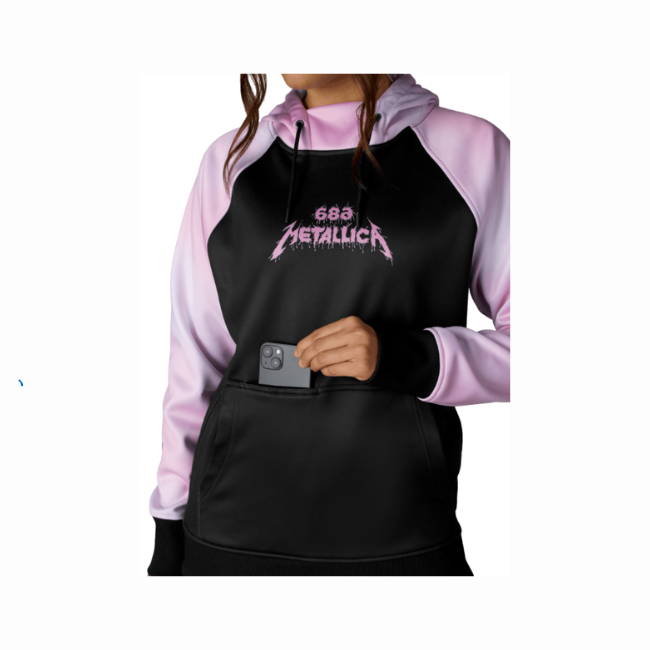 686 - WOMENS METALLICA BD FLC PULLOVER HOODIE - BLACK -
