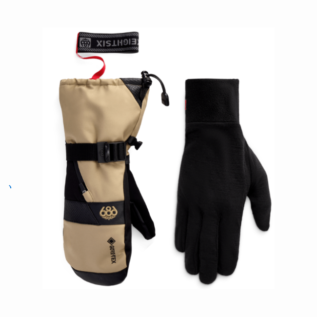 686 - MENS SMARTY GUANTLET MITT - KHAKI - 26/27