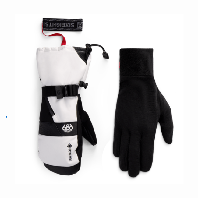 686 - MENS SMARTY GUANTLET MITT - WHITE - 26/27