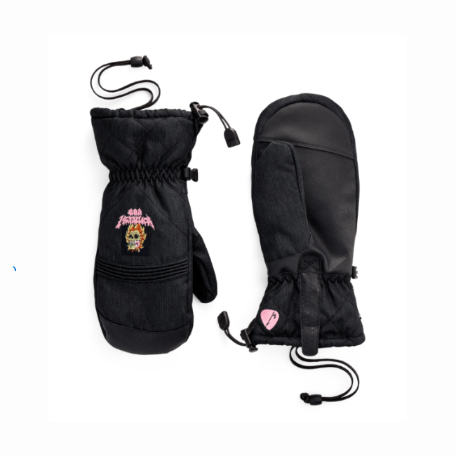 686 - WOMENS JUBILEE MITT - METALLICA BLACK DENIM - 26/27
