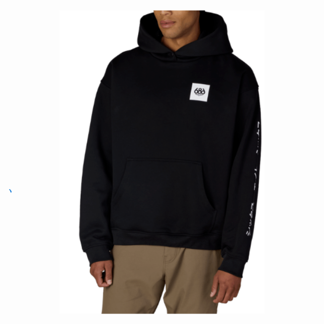 686 - JAPOW PREMIUM HEAVY WEIGHT PULLOVER HOODIE - BLACK -