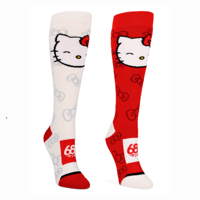 686 - WOMENS HELLO KITTY SOCKS 2PK - ASSORTED 2 -