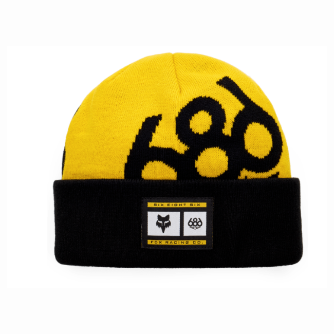 686 - FOX RACING CUFF BEANIE - FOX YELLOW -